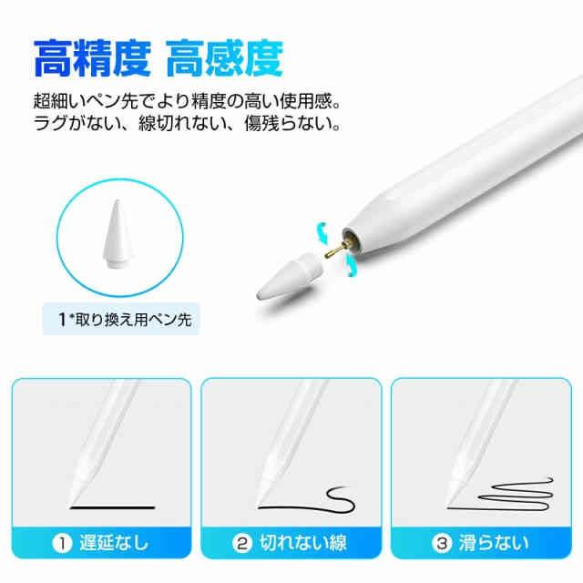 タッチペン ipad アップルペンシル タッチペン iPad専用ペン ホワイト