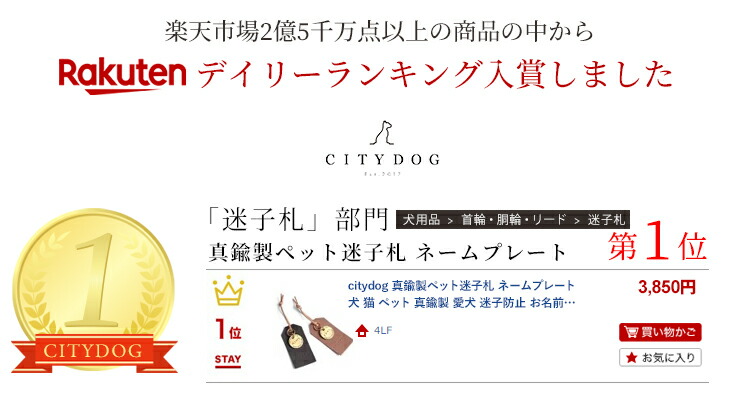 楽天市場 選べるデザイン 真鍮製 名入れ Citydog 犬 猫 迷子札 真鍮 日本製 名入れ 電話番号 刻印 ギフト 送料無料 ネームタグ ペット ネームプレート ペット用 本革 おしゃれ 大型犬 中型犬 小型犬 国産 日本製 職人 シティドッグ シティードッグ シンプル 高品質