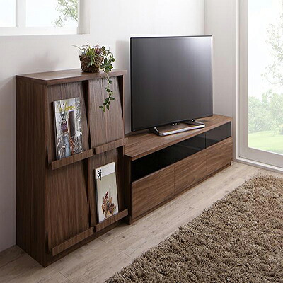 リビングゲーム盤が選べるテレビ受像機台つづき物 TV-line テレビ受像機生産ライン 2点仕掛ける(テレビ受像機ゲーム盤＋フラップチェスト) 幅180