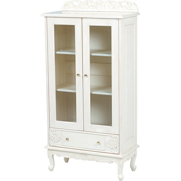 【新品・送料無料】【完成品】コモ　ガラスキャビネット　(ブラウン)(ホワイト) 楽天市場】ガラスキャビネット 木製 通販 RCC-1753AW ヴィオレッタ