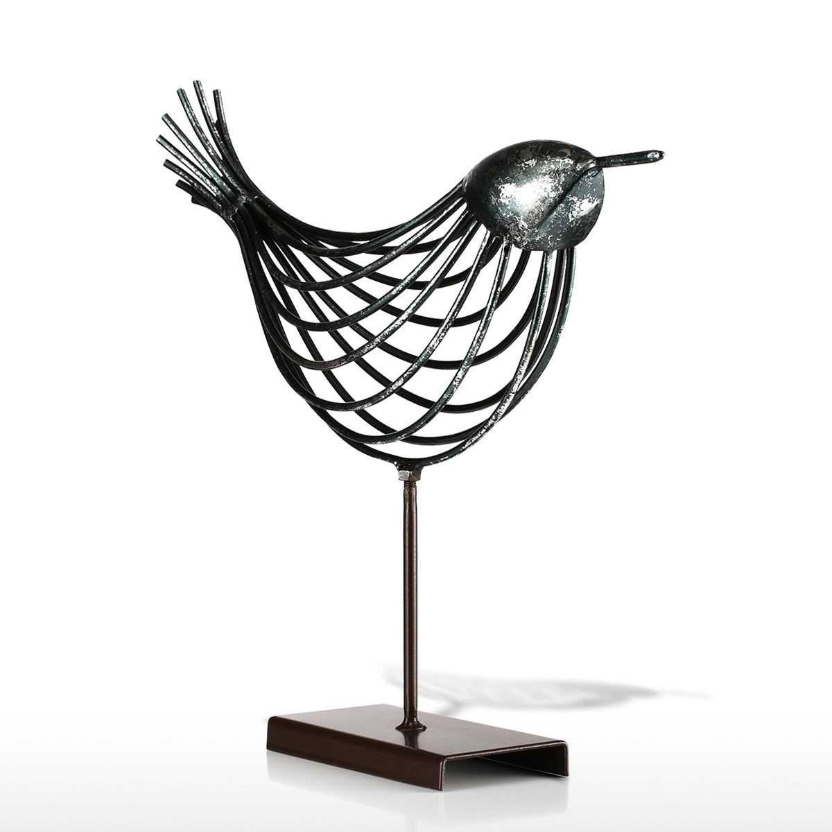 Tooarts 鉄線 鳥 小鳥 ことり 置物 金属 鳥工芸 装飾品 アート ギフト リビング インテリア オーナメント デザイン選択可｜四つ葉ショップ 10,005円