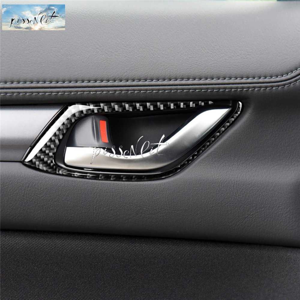 車 飾りつけ Door Handle Protector Carbon Fiber Car Interior Decoration Accessories Sticker for M