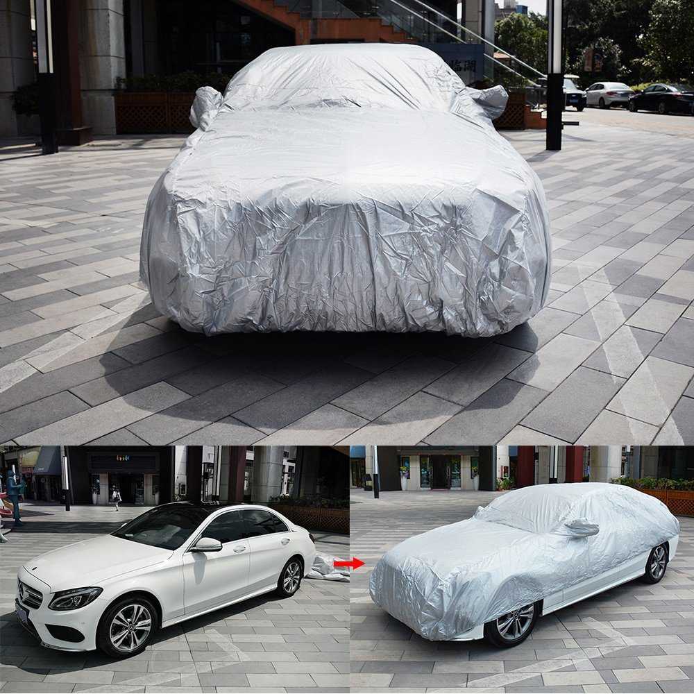 S-XXL Nylon PVC Full car cover Dust Insulation Sun Protection Reflector Silver Grey Outdoo 自転車・サイクリング-その他-自転車用パーツ