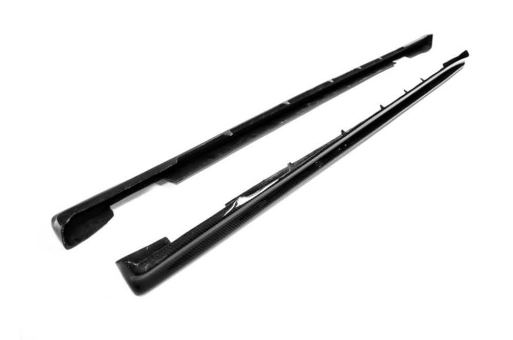For Nissan Skyline R34 GTR Nismo Style Carbon Fiber Side Skirt Extension Glossy Finish Doo