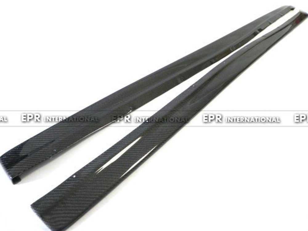 車 飾りつけ Carbon Fiber Damd Style Side Skirt Extension Fit For Mitsubishi Evolution EVO 7 8 9
