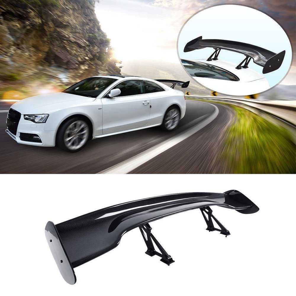 車 外装 57 Universal Car Wings 3D Carbon Fiber Racing GT Style Rear Trunk Adjustable Spoile｜四つ葉ショップ