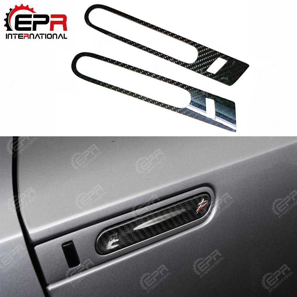 For Nissan R35 GTR OEM Carbon Fiber Outer Door Handle Cover Glossy Finish GT-R Pull Surrou|四つ葉ショップ