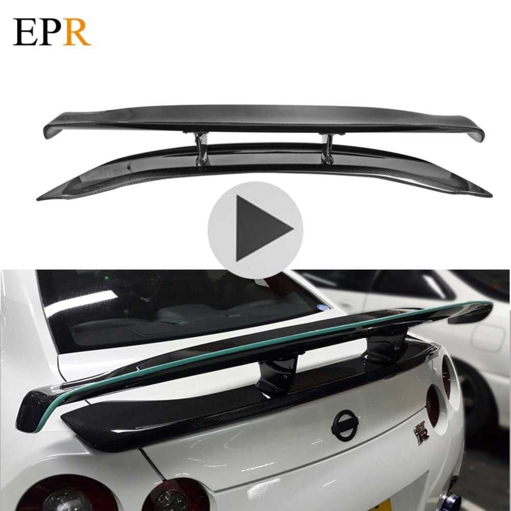 Car Accessories R35 GTR Carbon Fiber GT Wing VRS Hyper Narrow Use OEM Brake Lights For Nis