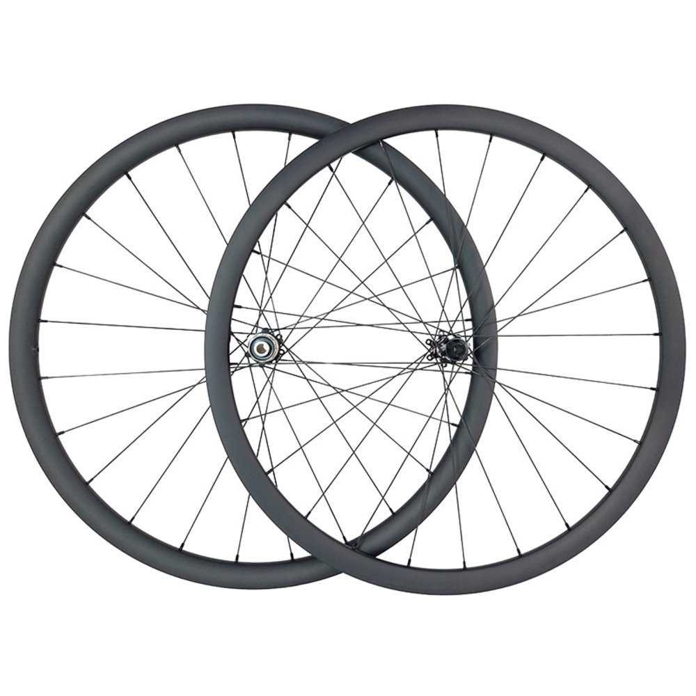 1300g 700c 30粍 asymmetric cliner tubeless carbon wheels 25粍 wide U shape road disc str