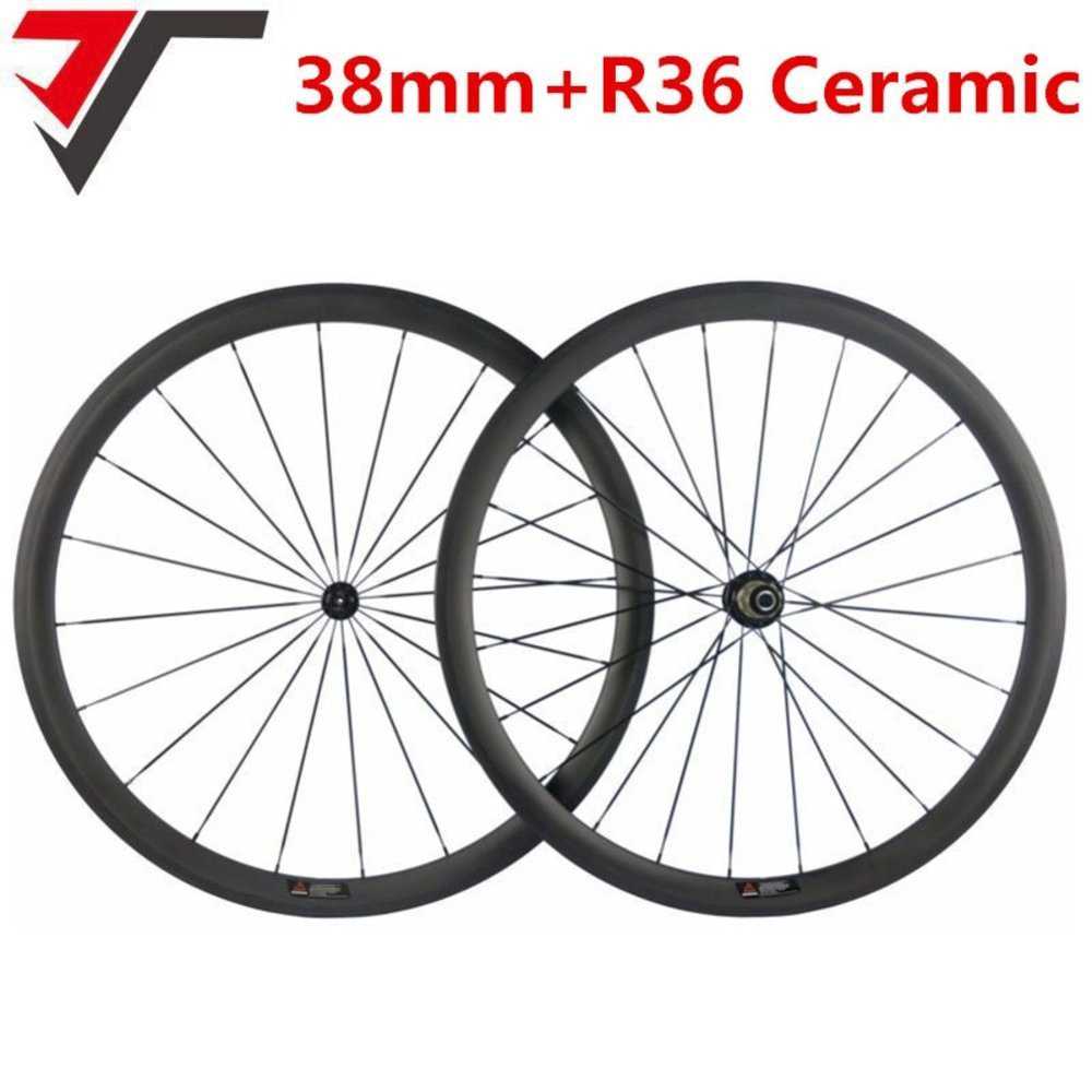 TRIPS Ceramic R36 hubs carbon road wheels 38粍 cliner 700C carbon bike wheelset pillar 1