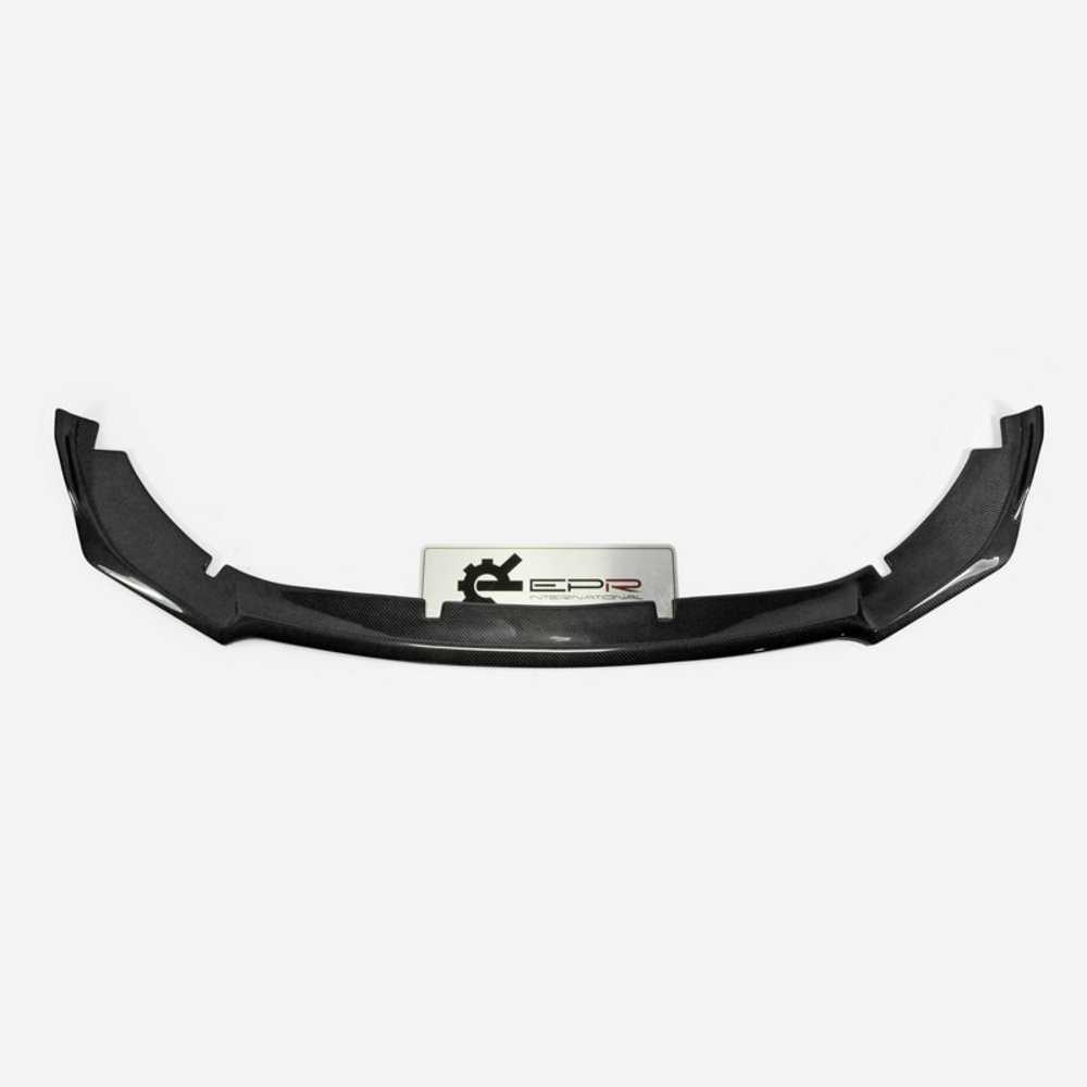 車 飾りつけ Type M Carbon Fiber Front Lip Glossy Fibre Bumper Splitter Under Spoiler Body Kit カルシウム