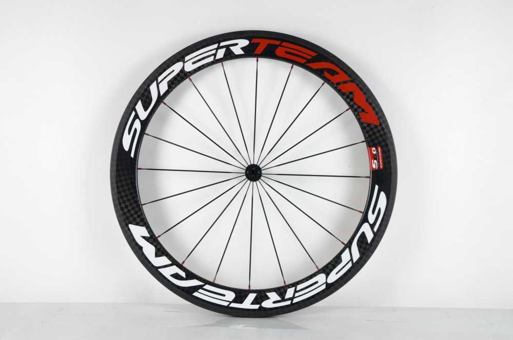Superteam Front 60 Rear 88粍 carbon wheelset full carbon bicycle wheels 700C Red/白
