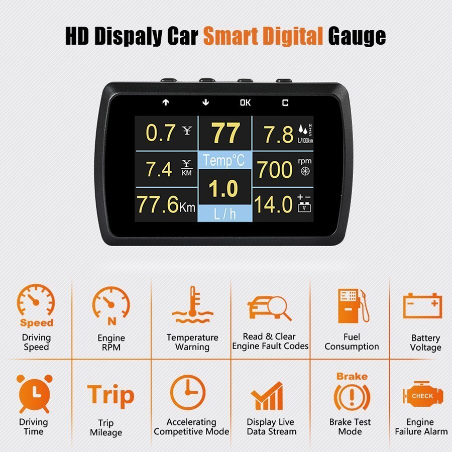 0円 正規 Ancel A501 Obd2デジタル車用hud内蔵温度計の水の消費量水温警報obd2メーター 0円 正規 Ancel A501 Obd2デジタル車用hud内蔵温度計の水の消費量水温警報obd2メーター