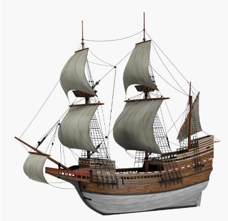 木造船の花クラシック1620年5月SCモデル木造帆船のNIDALEモデル1/96スケールモデルキット|四つ葉ショップ