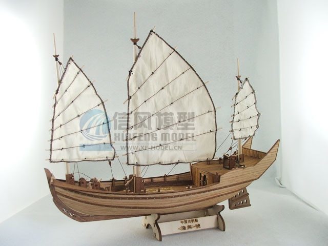スケール 1/62 レーザーカット 木製 船のモデルキット 中国古代 帆船モデル★|四つ葉ショップ