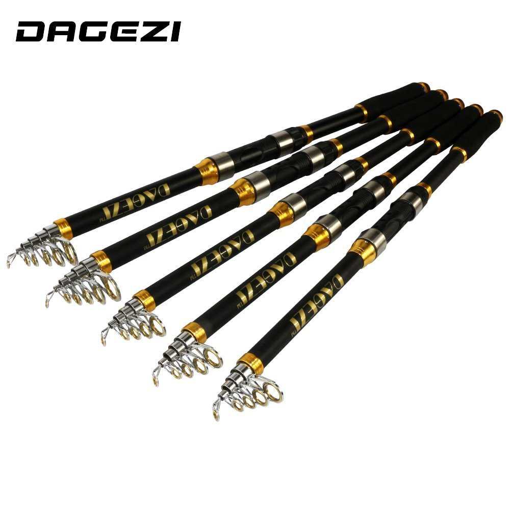 【楽天市場】DAGEZI EVA Handle Telescopic Fishing Rod Fishing Tackle Carbon
