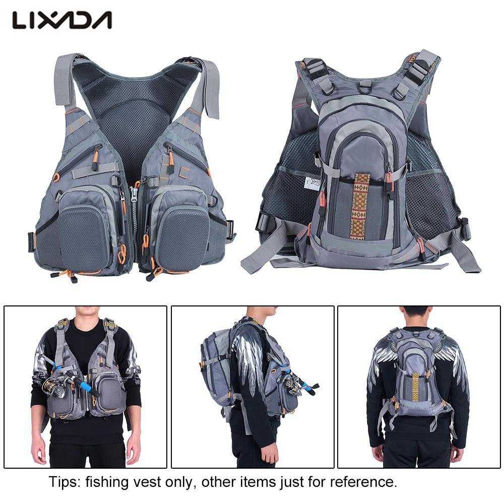 Lixada 3 In 1 Fly Fishing Vest with Backpack Combo Army Green Fishing Vest fly Fishing Jac