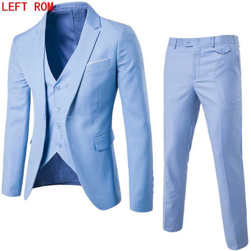 (ジャケット+Pant+Vest) Luxury ウェディング Suit Male Blazers Slim Fit Suits コス Bus｜四つ葉ショップ