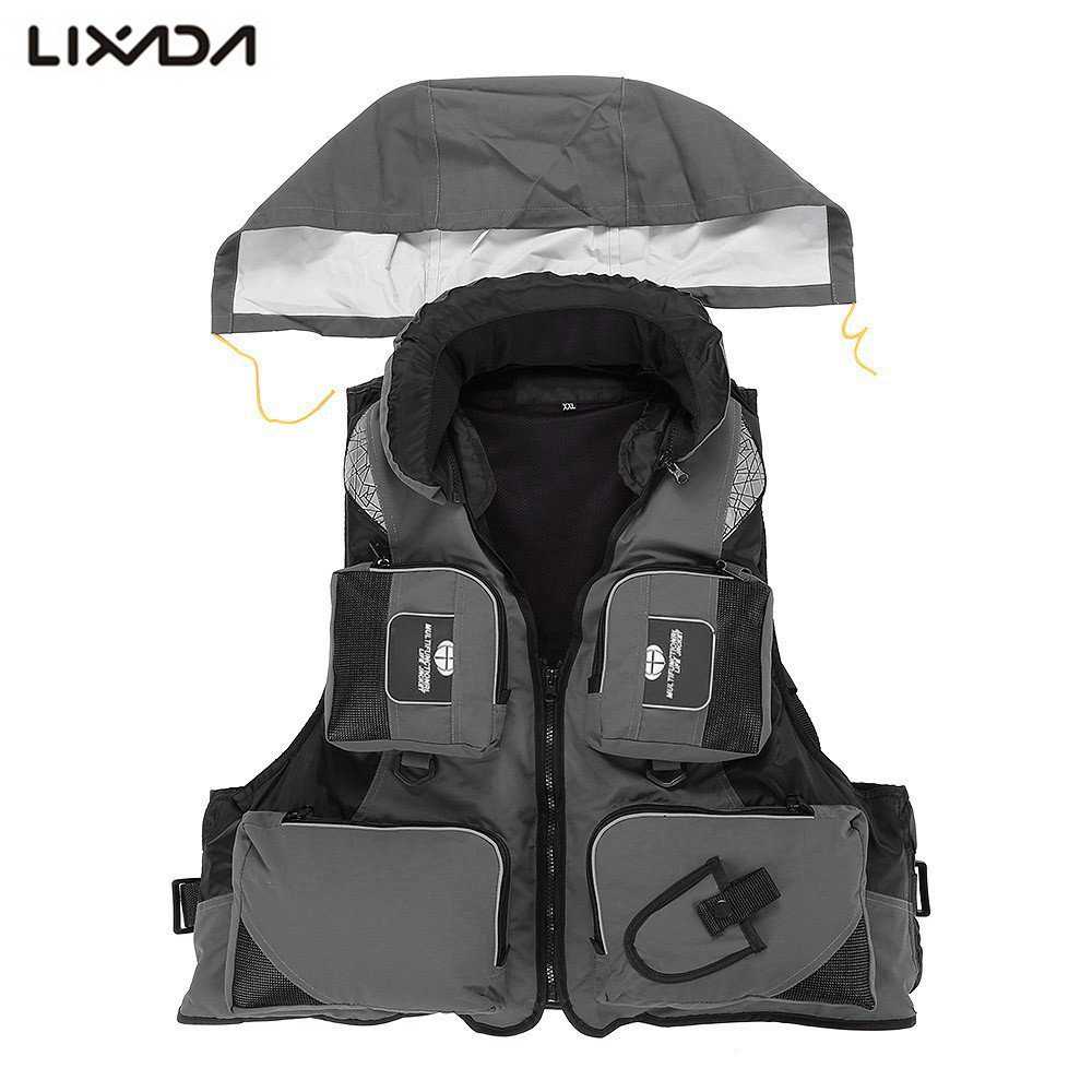 Lixada Professional Fly Fishing Vest General Size Multi Function Adjustable Mesh Vest Outd|四つ葉ショップ
