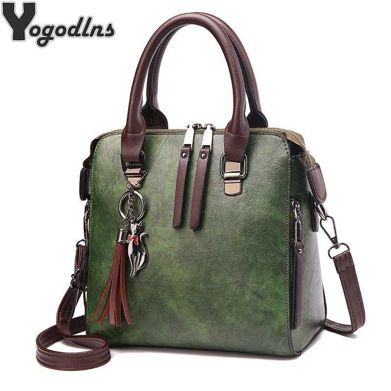 Vintage PU Leather Ladies HandBags お上さん Messenger Bags TotesTassel 青写真er Crossbody Sho