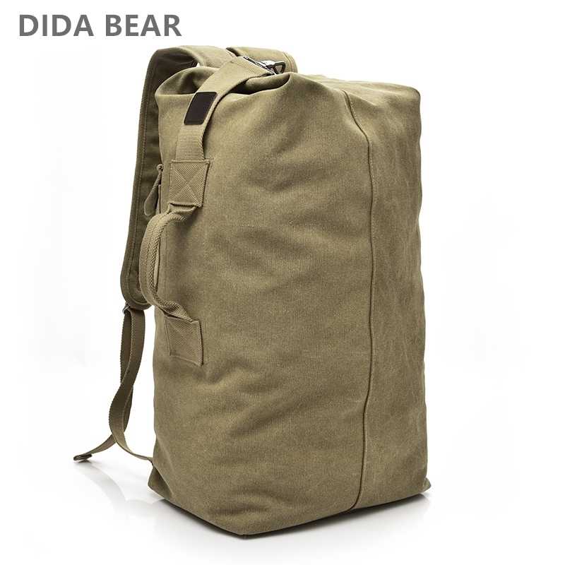 Large Capacity Rucksack Man Travel 鞄 牟礼eering うしろ側風呂敷き包み Male Luggage Boys Canv
