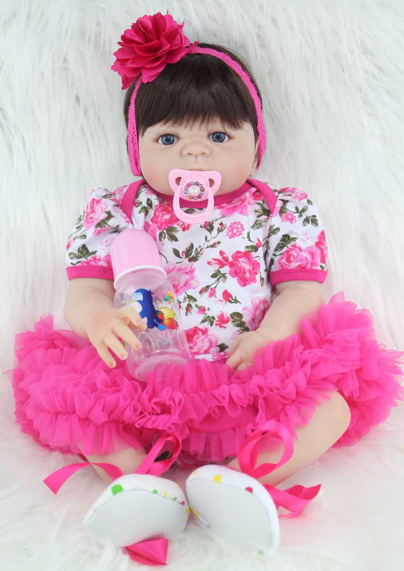 55センチフルシリコンベビードールボディリボーン人形おもちゃ現実的な新生児プリンセス女の子赤ちゃん人形キッド｜四つ葉ショップ