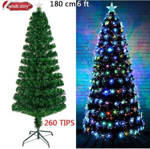 180糎ヨーロッパ樅 LED電飾付き添い人 110V EU繋ぎ 寄りあい クリスマス 新品