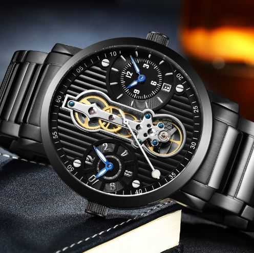 激安ブランド Guanqin 高級ブランド アナログ腕時計 自動巻き 防水トゥールビヨン スケルトン メンズ腕時計 スポーツ ａ Fucoa Cl