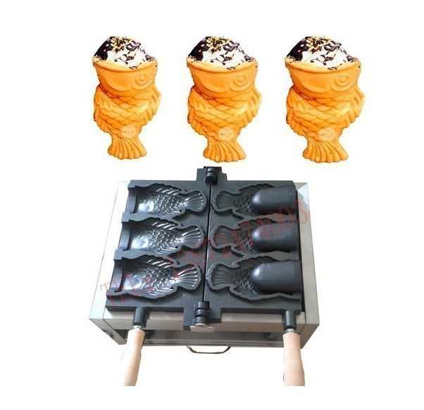 18％OFF】 アイスコーンたい焼き器 業務用 ホームパーティー 家庭用 110V 同時に3個作成可 新品 fucoa.cl