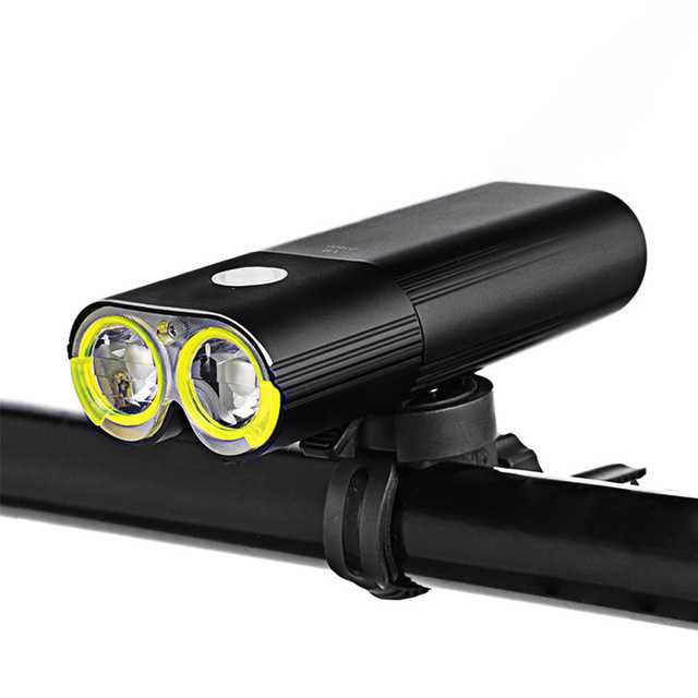 C2314 自転車用ライト 1600lumens USB充電式 フロントハンドルバー サイクルライト サイクリング アクセサリー ブラック｜四つ葉ショップ