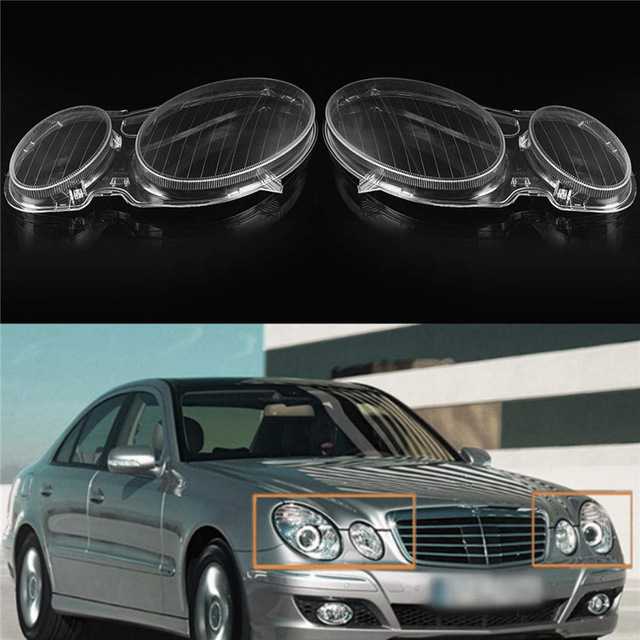 2003-2008メルセデスベンツE位置付けW211 E240 E200 E350 E280 E300に其れ相応車のヘッドライトクリアレンズランプシェードカバー、決定づける仕掛ける