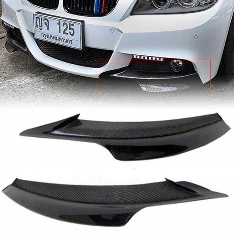 着後レビューで JXLCLYL 2個 BMW E90 E91 328i 325i LCI M-Tech用 カーボンファイバー フロントバンパー  スプリッター スポイラー fucoa.cl