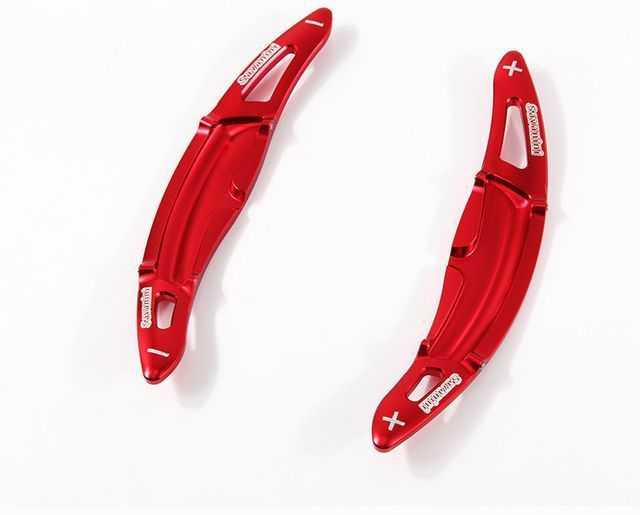 ステアリング 車輪 うつり変わりパドル 伸展 軽銀 ポルシェ パナメーラ マカン カイエン718 911 ボクスター Red その他-自転車用パーツ-スポーツ・アウトドア