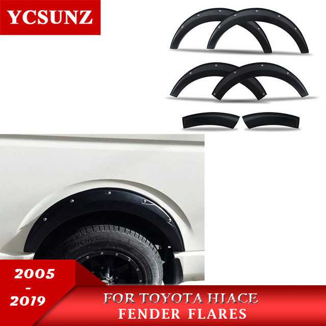 2005 から 2019 フェンダーフレアトヨタハイエースコミューターバンフェンダーアクセサリーマッドガード|四つ葉ショップ