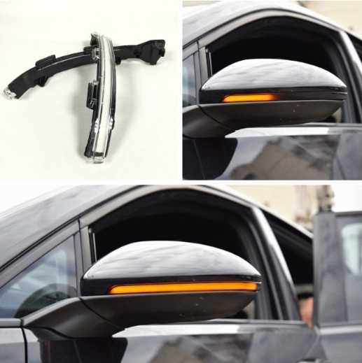 片方鏡鑑 ブリンク 活動的 VWパサート用 B5.5 B6 R36 R32 ジェッタMK5 ゴルフ5 GTIシャラン LED g-73