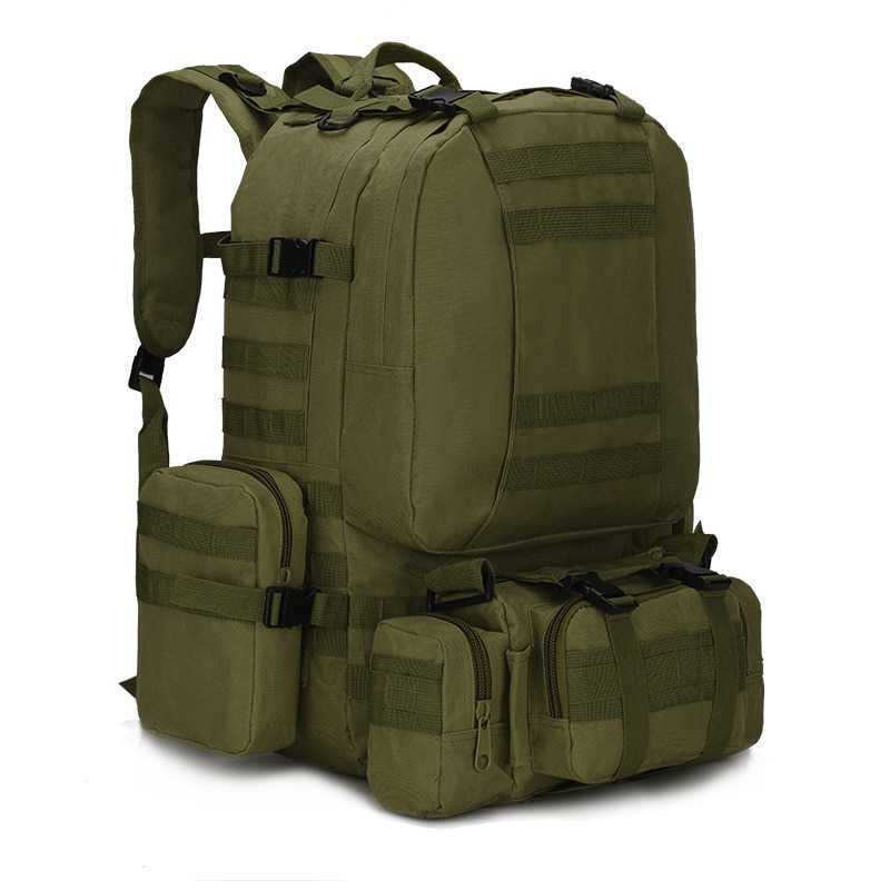 50L Molle タクティカル ミリタリー うしろ側容器に並べる 雨合羽 4インチ1 600D ナイロン 難民キャンプ ご機嫌 アーミーグリーン