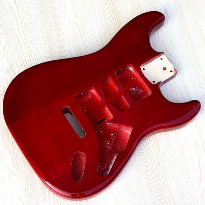 楽天市場】ST エレキギター 本体 DIY バスウッド サンバースト