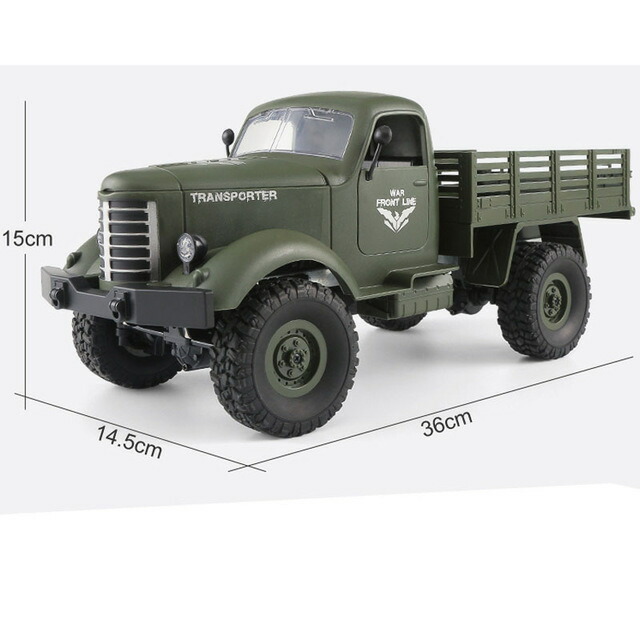 C2654RCモンスタートラックトラクター2.4gトレーラー米軍オフロード6WD戦術ラジコンおもちゃ