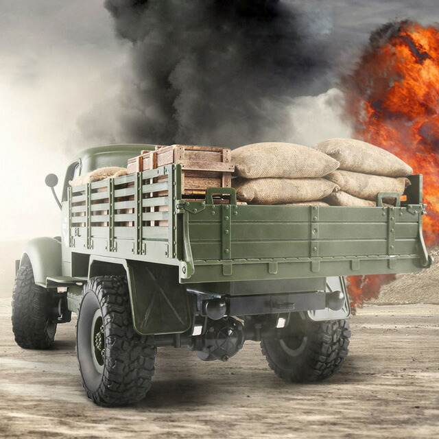 C2654RCモンスタートラックトラクター2.4gトレーラー米軍オフロード6WD戦術ラジコンおもちゃ