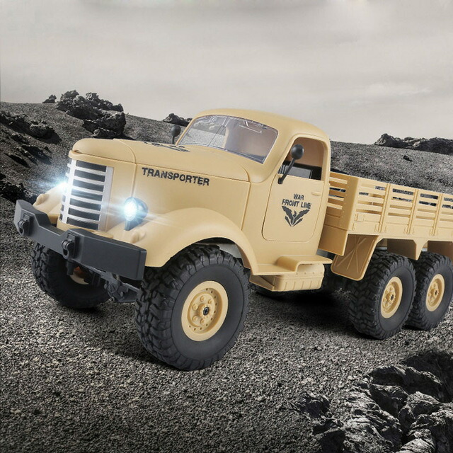 C2654RCモンスタートラックトラクター2.4gトレーラー米軍オフロード6WD戦術ラジコンおもちゃ