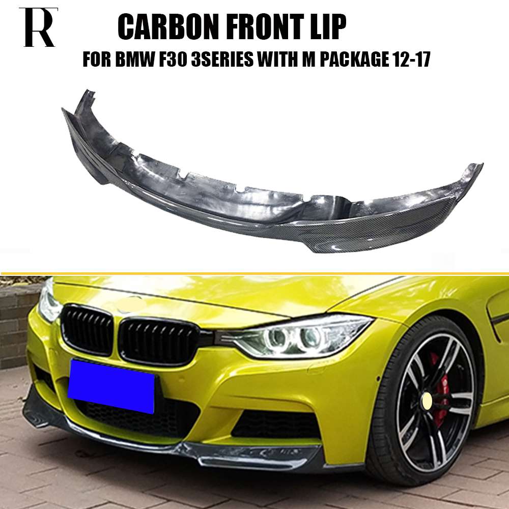 F30 V Style カーボンファイバー フロントバンパー リップチン スポイラー BMW F30 320i 328i 340i セダン Mパッケージ 2012-2017｜四つ葉ショップ