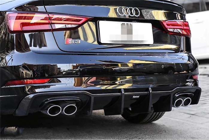 アウディ S3 セダン カーボン ディフューザー エアロ リアバンパー 2014～2016年 新品