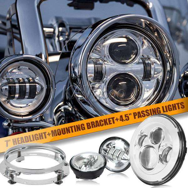 楽天市場】ハーレー用 7インチ LED ヘッドライト バンクセンサー内蔵