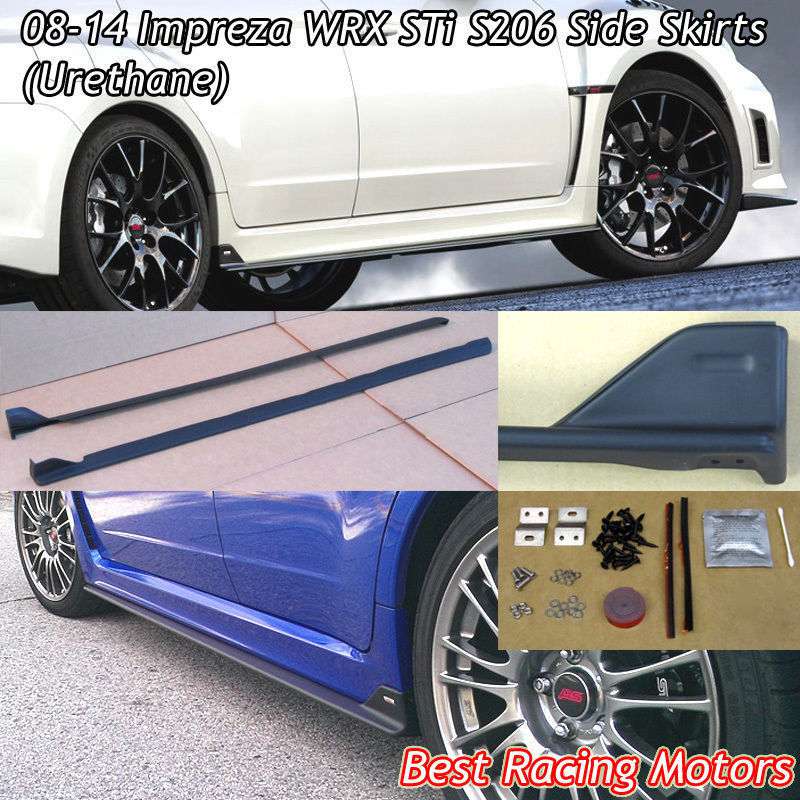 ★新品 08-14 Subaru スバル Impreza インプレッサ WRX STi 4/5dr サイドスカート★