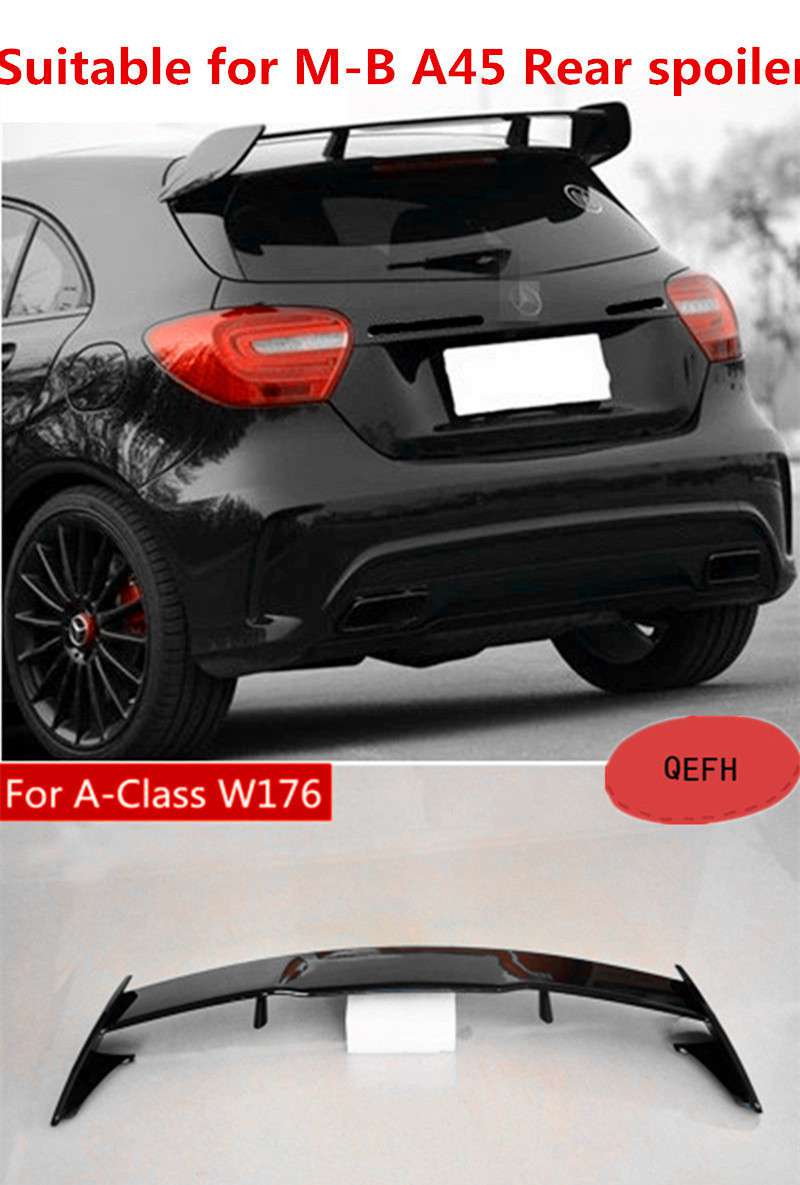 Black/Red リアスポイラー メルセデスベンツ Aクラス W176 A45 スポイラーエディションA180 / A200 / A250 2013-2018|四つ葉ショップ