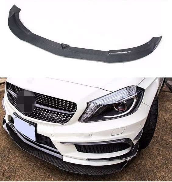 ベンツ フロント バンパー 下 ブレード スポイラー ガードナー フロントリップ フリック 前期 W176 A45 AMG 黒 ブラック　カーボン柄 42,442円