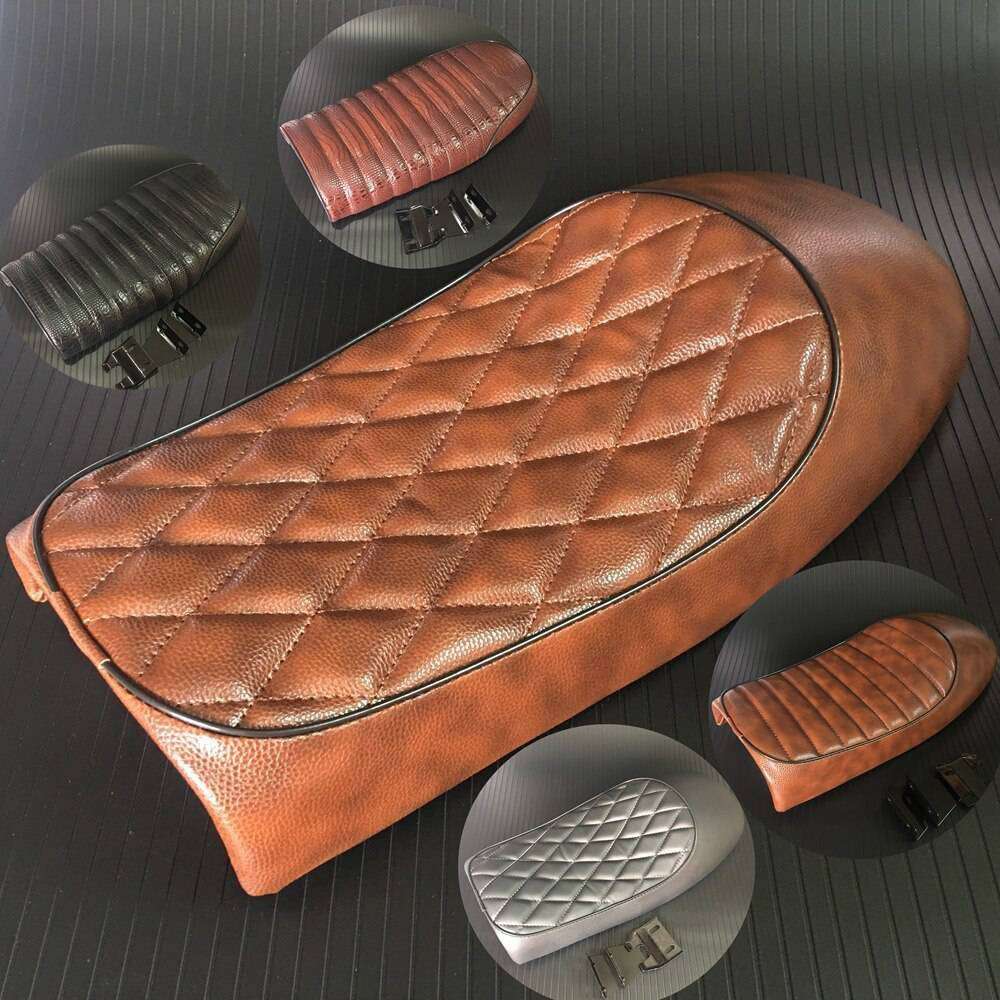 楽天市場】高級 レザー カフェ レーサー シート SR400/500 W400 GB250