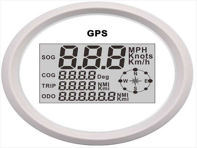 車ボートー 85 ミリメートルデジタル GPS スピードメーター走行距離 0 から 999 ノットキロ/H MPH 12 ボルト/24 ボルトとバックライト