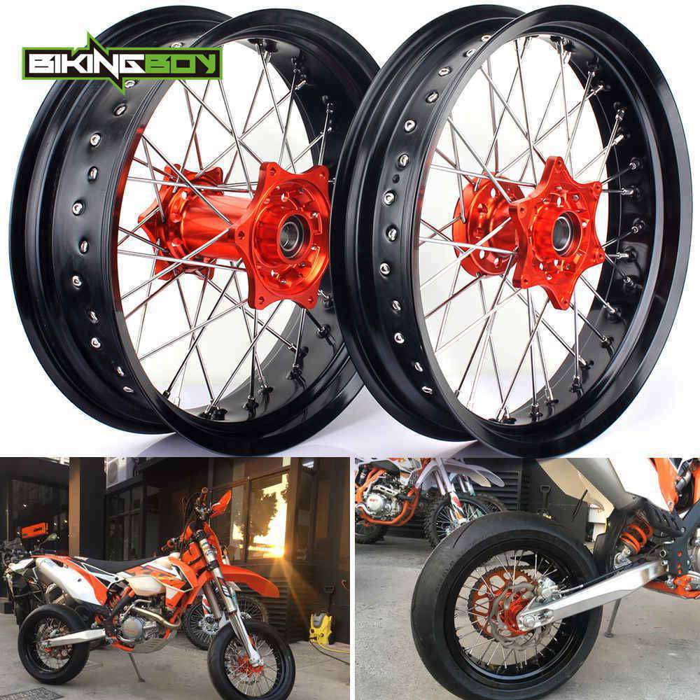 3.5*17 5.0*17ー フロントリア MX Supermoto オレンジホイールリムハブ KTM SX MXC XC GS SXS EXC XCW EXCF SXSF XCG 125-540 HUSABERG