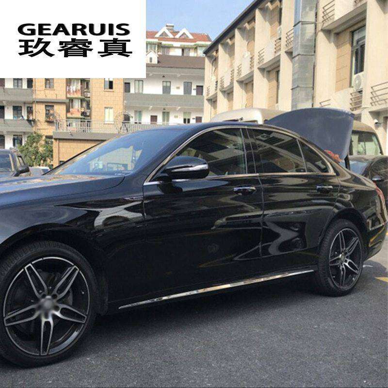 634 カースタイリングオートサイドスカート車ステッカーサイドボディドア装飾トリムメルセデスベンツEクラスW212 W213